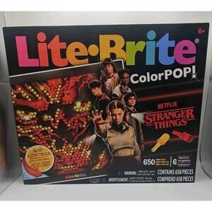 NETFLIX Stranger Things Lite-Brite Season 5 ColorPop 650 Pegs NEW IN HAND SEALED